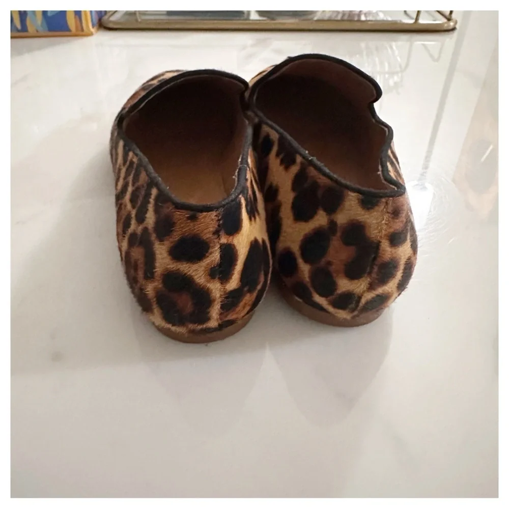 NEW J. Crew Smoking Slipper In Haircalf Flats Rich Mahogany‎ Size 7